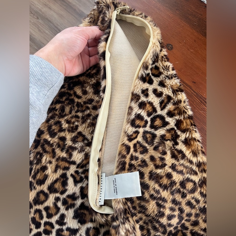 SET of leopard print Pottery barn 18x18 throw pillow covers